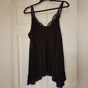 Torrid size 2X (18-20) black spaghetti strap boho top